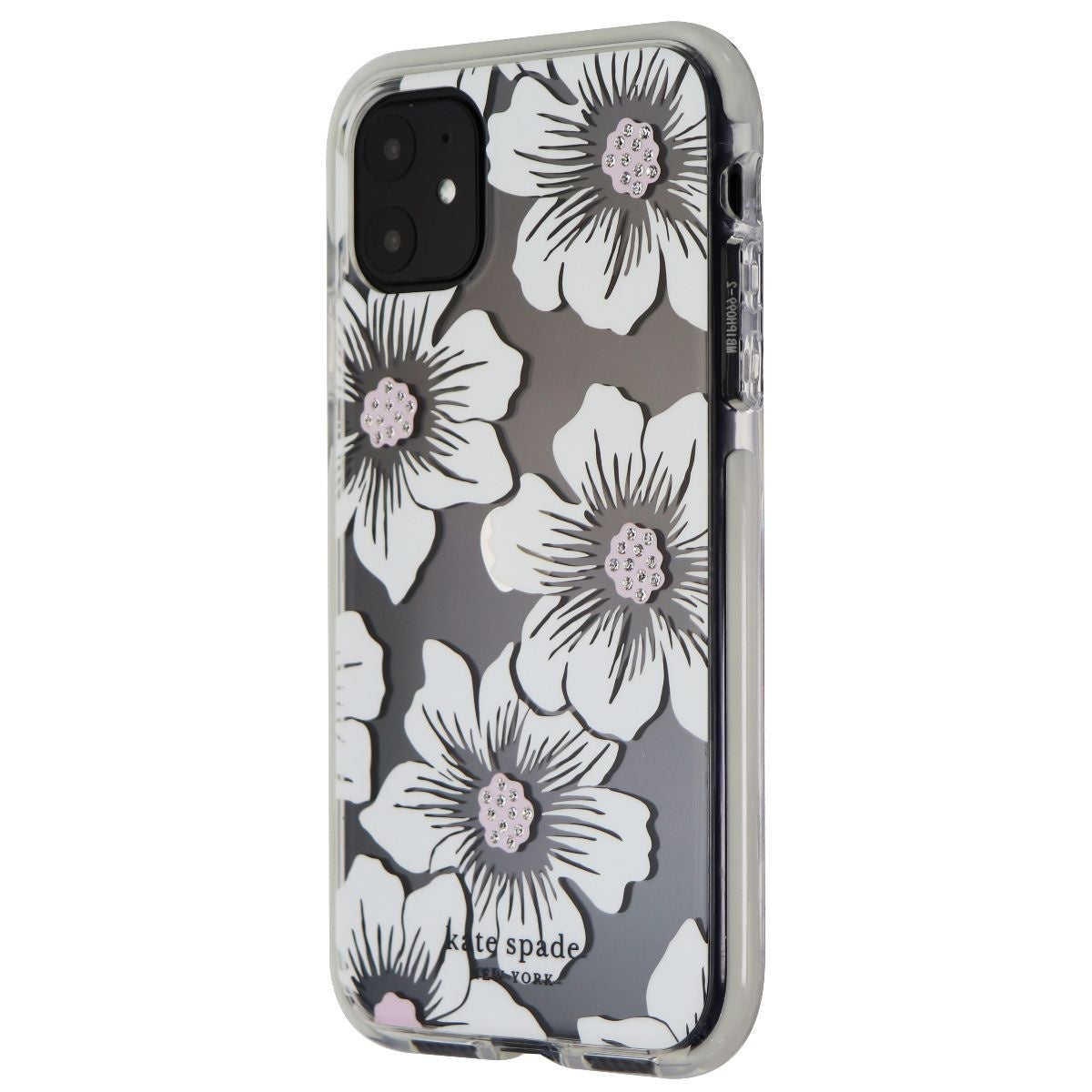 Kate Spade Defensive Hardshell Case for iPhone 11 (6.1-inch) - Hollyhock Flowers Cell Phone - Cases, Covers & Skins Kate Spade    - Simple Cell Bulk Wholesale Pricing - USA Seller