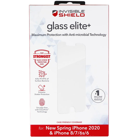 ZAGG Invisible Shield Elite+ Glass Screen Protector for iPhone 8/7/6s/6 - Clear Cell Phone - Screen Protectors Zagg    - Simple Cell Bulk Wholesale Pricing - USA Seller