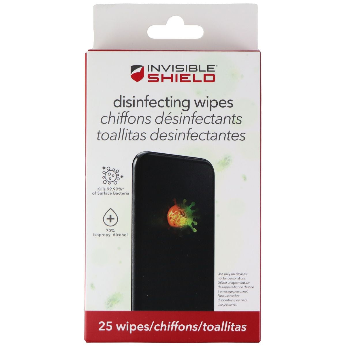 ZAGG Invisible Shield Device Wipes (25 Pack) for Smartphones & Tablets Digital Camera - Cleaning Equipment & Kits Zagg - Simple Cell Bulk Wholesale Pricing - USA Seller