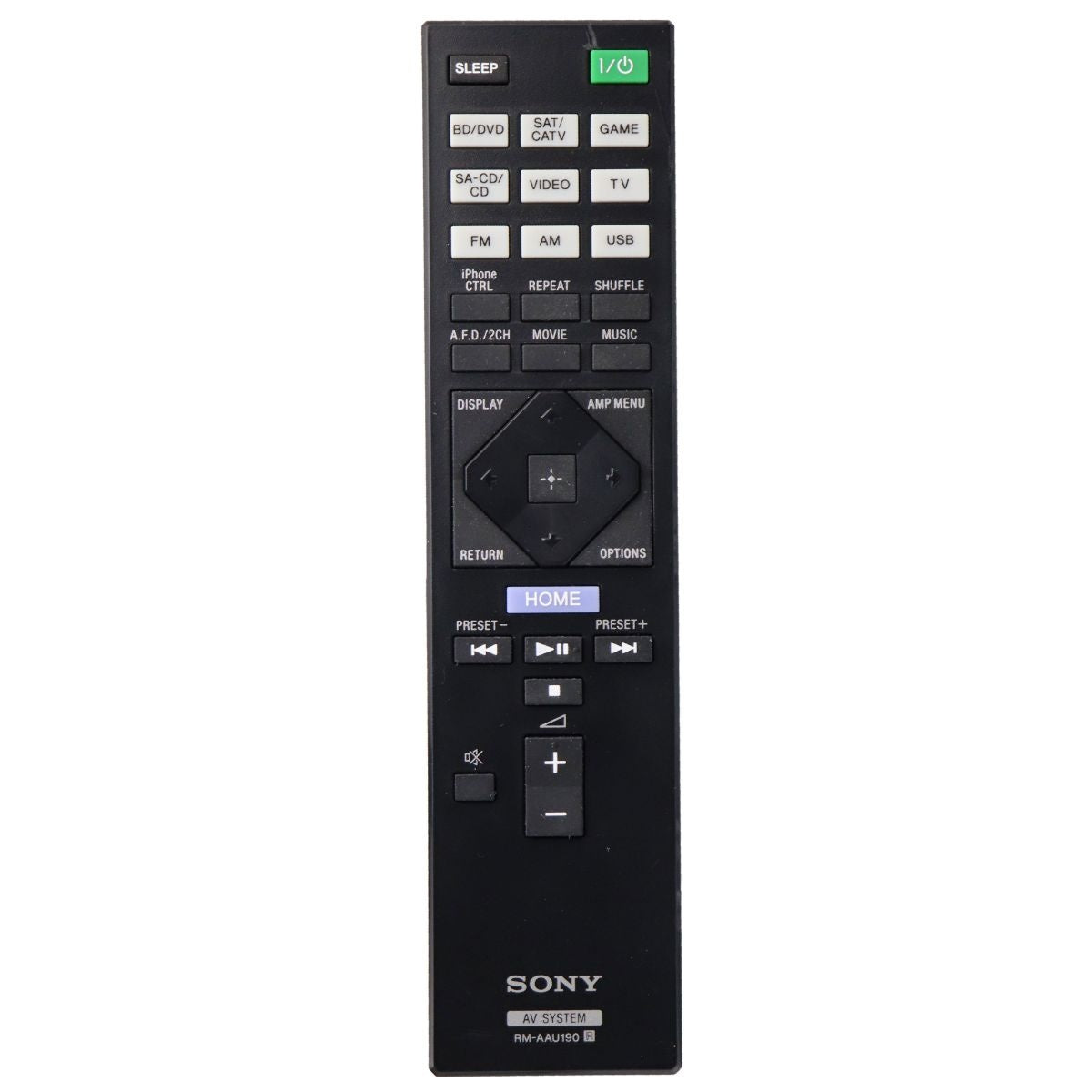 Sony Remote Control (RM-AAU190) for Sony AV Systems - Black TV, Video & Audio Accessories - Remote Controls Sony - Simple Cell Bulk Wholesale Pricing - USA Seller