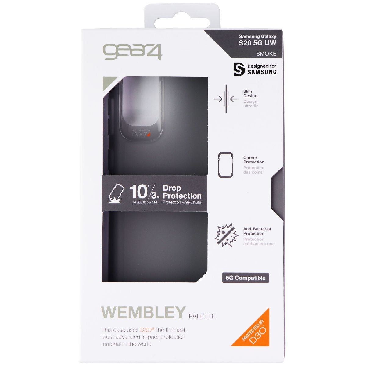 ZAGG Wembley Series Gel Case for Samsung Galaxy S20 5G UW - Smoke Black Cell Phone - Cases, Covers & Skins Zagg - Simple Cell Bulk Wholesale Pricing - USA Seller