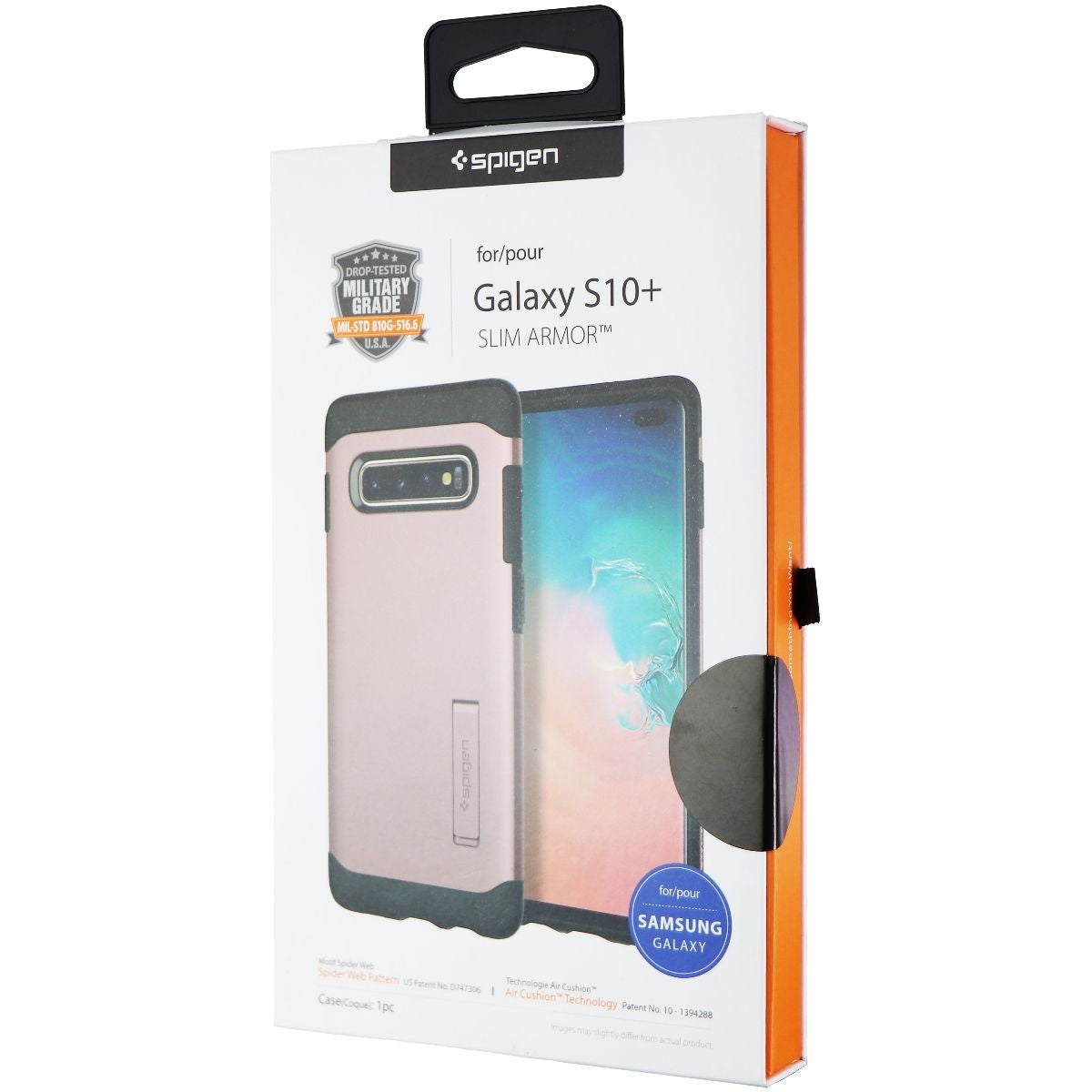 Spigen Slim Armor Dual Layer Case for Samsung Galaxy (S10+) - Rose Gold/Black Cell Phone - Cases, Covers & Skins Spigen - Simple Cell Bulk Wholesale Pricing - USA Seller