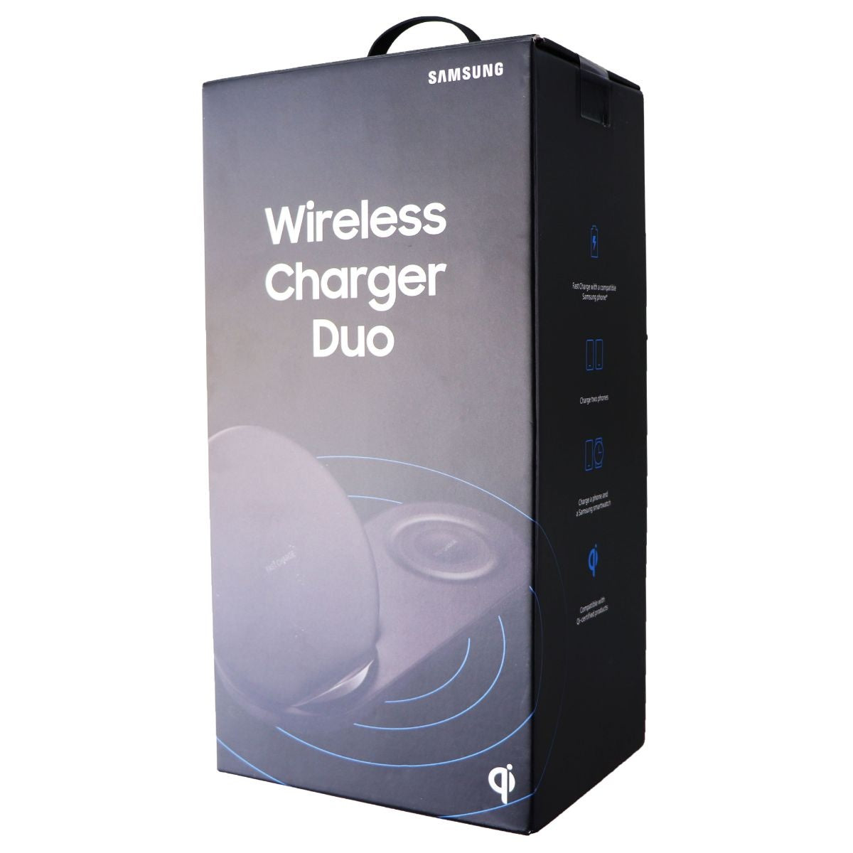 Samsung Wireless Charger Duo Fast Charge Stand and Pad - Black Cell Phone - Chargers & Cradles Samsung - Simple Cell Bulk Wholesale Pricing - USA Seller