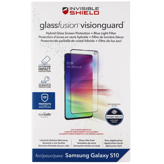 ZAGG Invisible Shield (GlassFusion VisionGuard) Screen Protector for Galaxy S10 Cell Phone - Screen Protectors Zagg    - Simple Cell Bulk Wholesale Pricing - USA Seller
