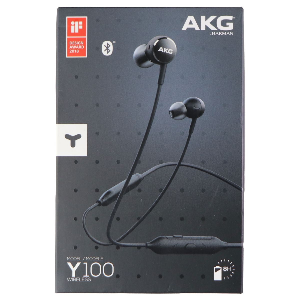 AKG Y100 Wireless Bluetooth Earbuds - Black (US Version) Portable Audio - Headphones Samsung    - Simple Cell Bulk Wholesale Pricing - USA Seller