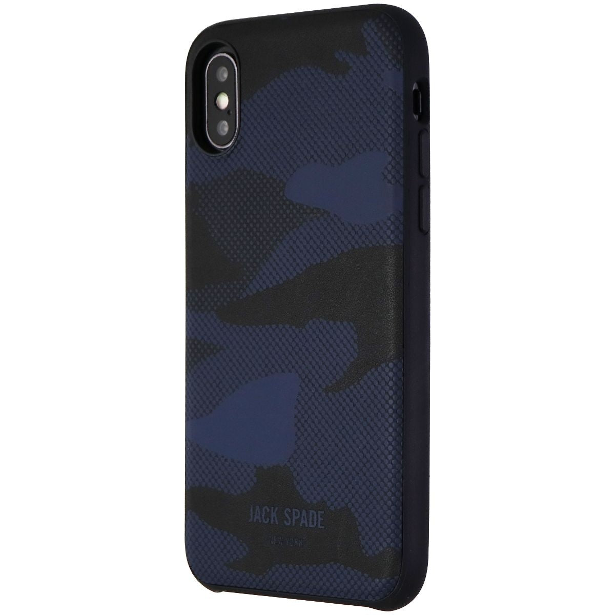 Jack Spade Co-mold Inlay Case for iPhone Xs/X - Shadow Camo Blue Leather Cell Phone - Cases, Covers & Skins Jack Spade - Simple Cell Bulk Wholesale Pricing - USA Seller