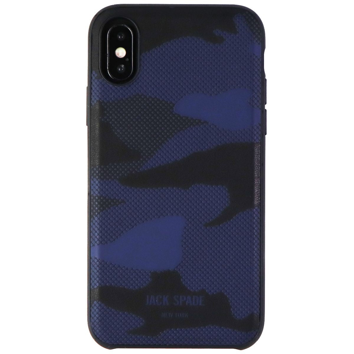 Jack Spade Co-mold Inlay Case for iPhone Xs/X - Shadow Camo Blue Leather Cell Phone - Cases, Covers & Skins Jack Spade - Simple Cell Bulk Wholesale Pricing - USA Seller
