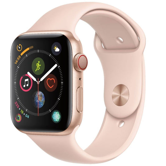 Apple Watch Series 4 (A1976) GPS + Cellular - 44mm Gold Aluminum/Pink Sport Band Smart Watches Apple    - Simple Cell Bulk Wholesale Pricing - USA Seller