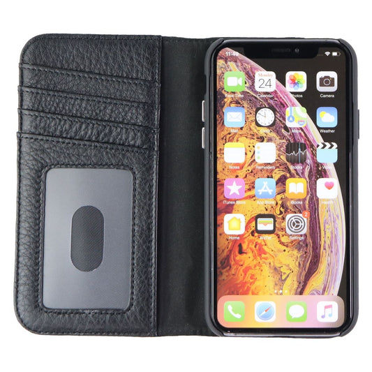 Case-Mate Wallet Folio Case for Apple iPhone XS and X - Fine Black Leather Cell Phone - Cases, Covers & Skins Case-Mate - Simple Cell Bulk Wholesale Pricing - USA Seller