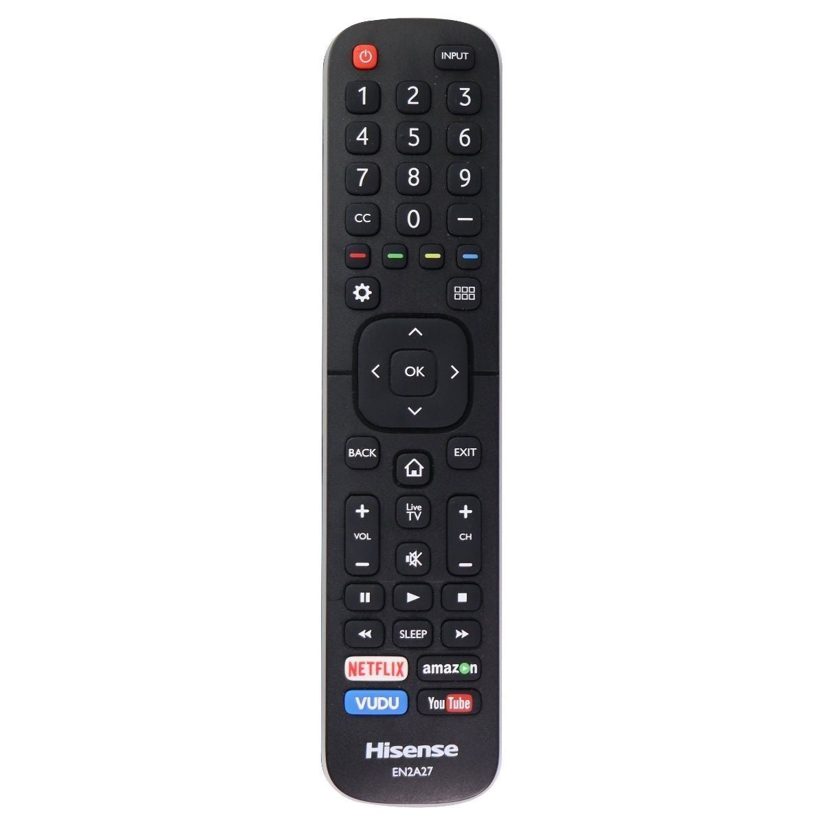 Hisense Remote Control (EN2A27) for select Hisense and Sharp TVs - Black TV, Video & Audio Accessories - Remote Controls Hisense - Simple Cell Bulk Wholesale Pricing - USA Seller