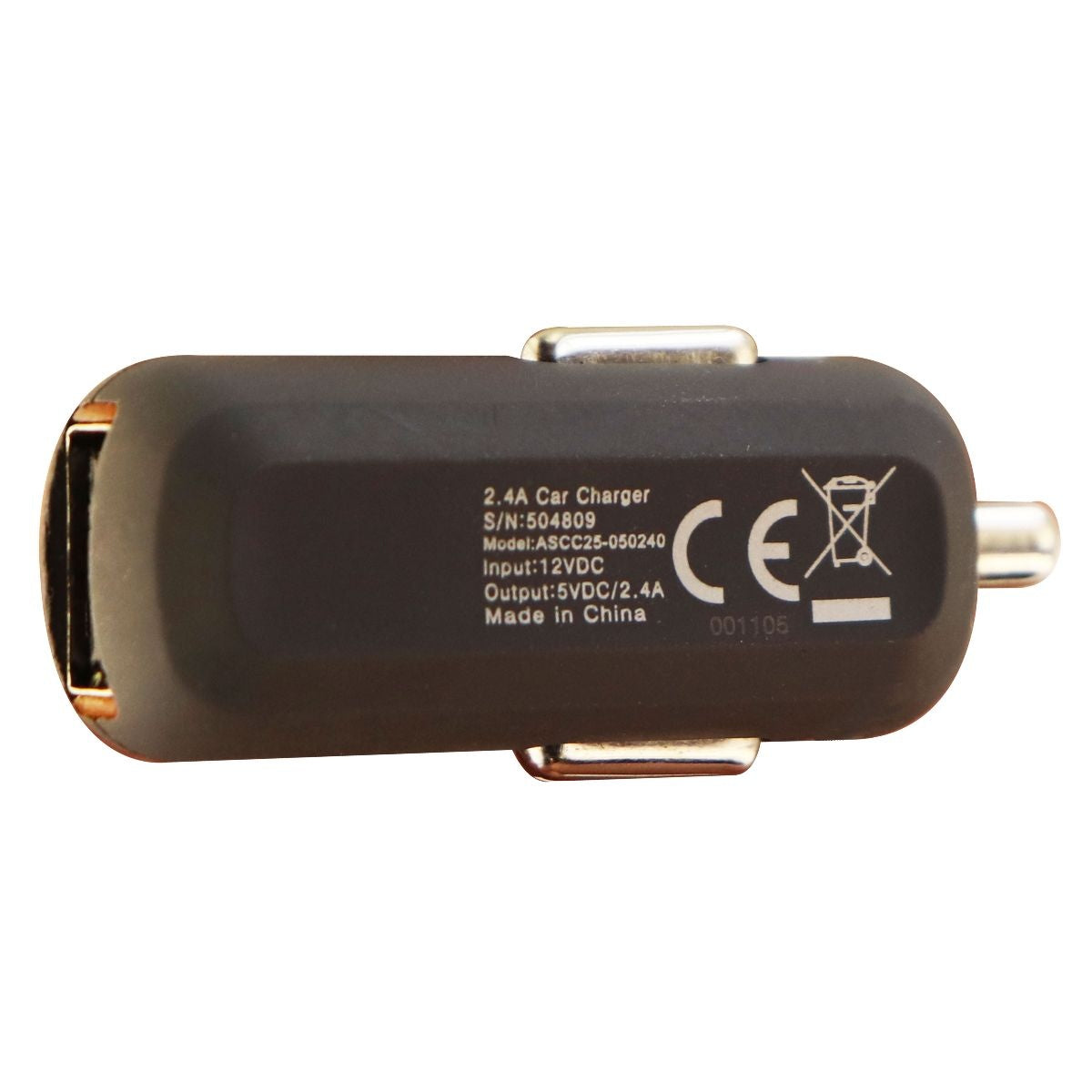 Ventev 2.4-Amp Car Charger Adapter Single USB Port - Matte Gray Cell Phone - Chargers & Cradles Ventev - Simple Cell Bulk Wholesale Pricing - USA Seller