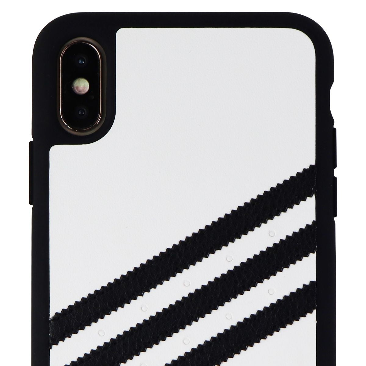 Adidas 3-Stripes Hard Snap Case for Apple iPhone Xs Max - White/Black Stripes Cell Phone - Cases, Covers & Skins Adidas - Simple Cell Bulk Wholesale Pricing - USA Seller