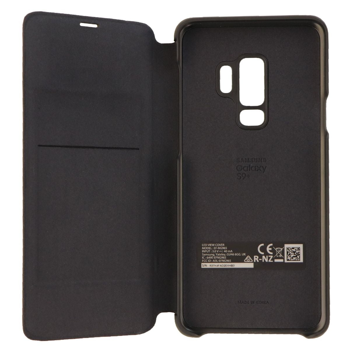 Samsung LED Wallet Cover Folio Case for Samsung Galaxy S9+ (Plus) - Black Cell Phone - Cases, Covers & Skins Samsung - Simple Cell Bulk Wholesale Pricing - USA Seller