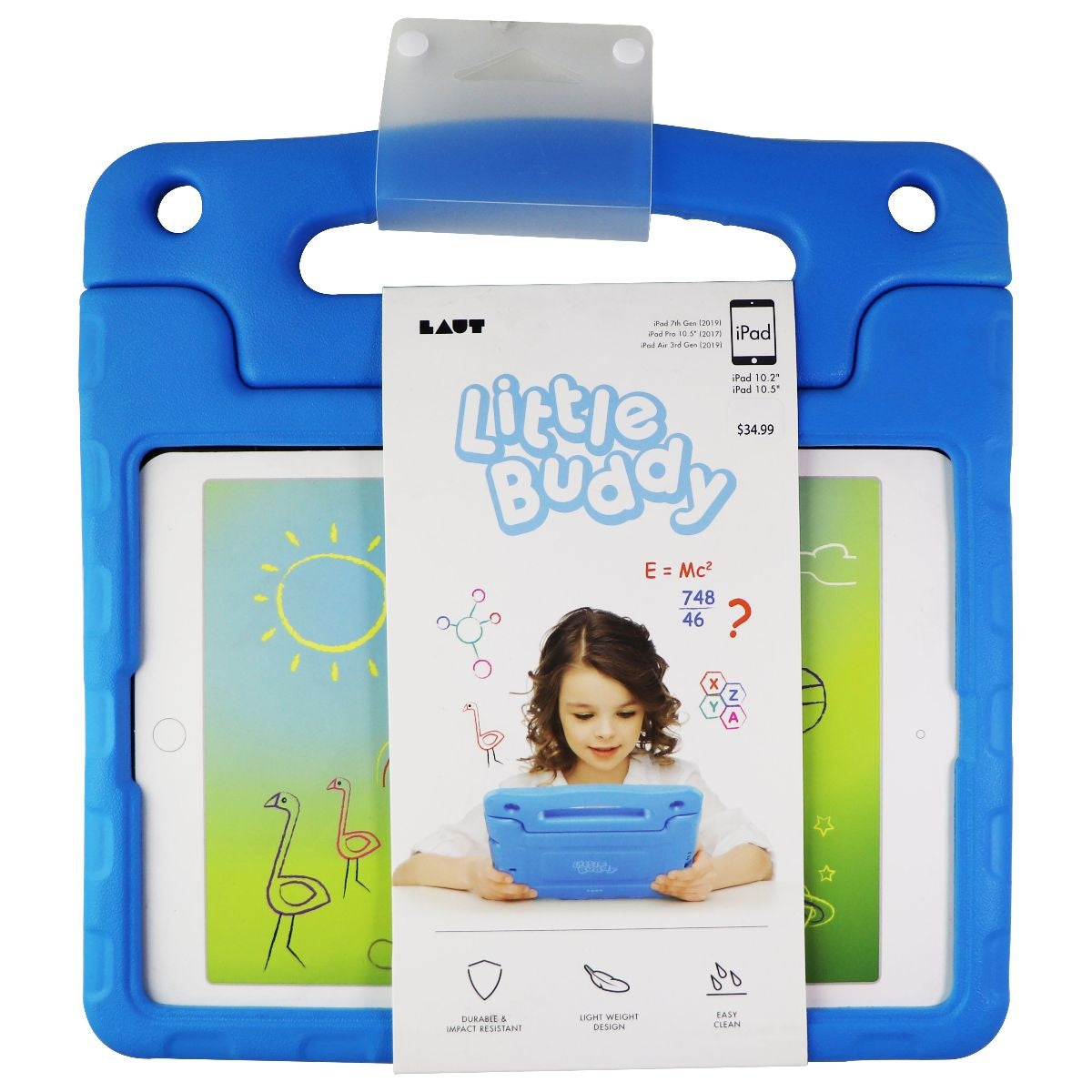 Laut Little Buddy Foam Case for Apple iPad 7th Gen 10.2/iPad 10.5/Air 3 - Blue iPad/Tablet Accessories - Cases, Covers, Keyboard Folios Laut - Simple Cell Bulk Wholesale Pricing - USA Seller