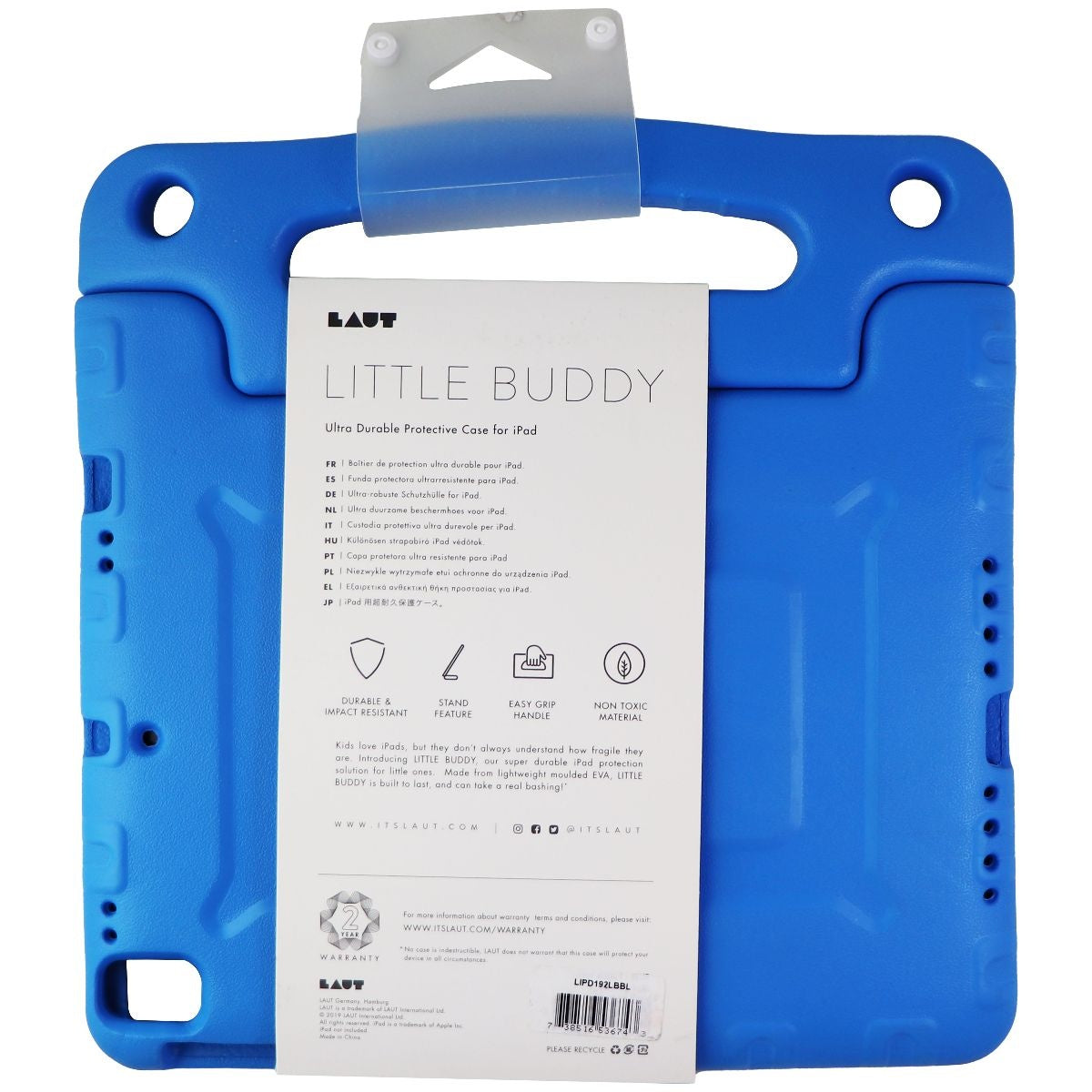 Laut Little Buddy Foam Case for Apple iPad 7th Gen 10.2/iPad 10.5/Air 3 - Blue iPad/Tablet Accessories - Cases, Covers, Keyboard Folios Laut - Simple Cell Bulk Wholesale Pricing - USA Seller