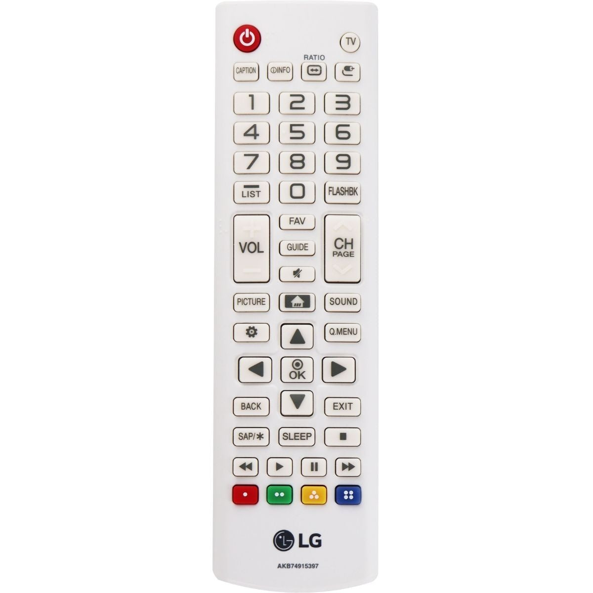 LG Remote Control (AKB74915397) for Select LG TVs - White TV, Video & Audio Accessories - Remote Controls LG    - Simple Cell Bulk Wholesale Pricing - USA Seller