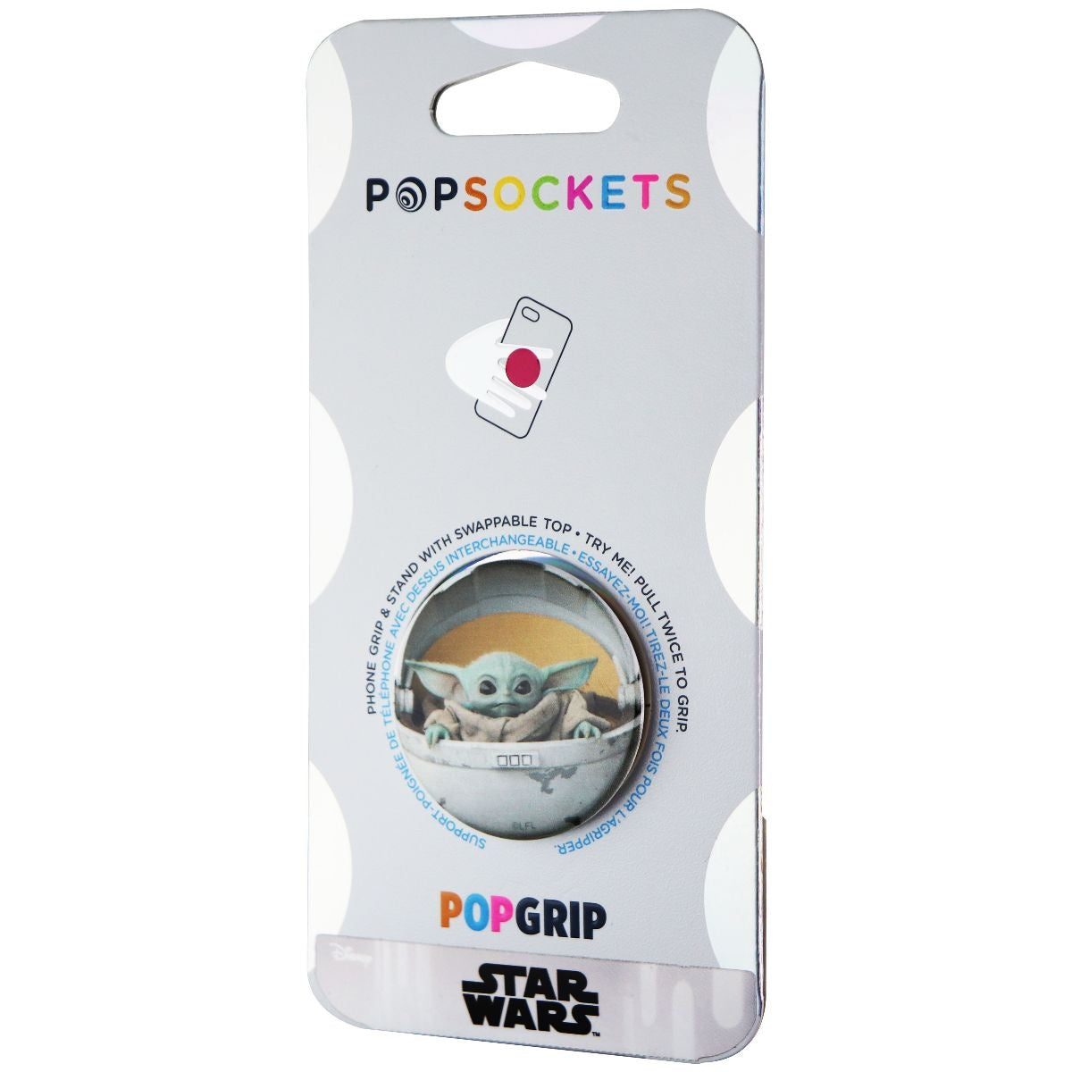 PopSockets PopGrip Swappable Grip - Star Wars - Baby Yoda / The Child Pod Cell Phone - Mounts & Holders PopSockets    - Simple Cell Bulk Wholesale Pricing - USA Seller
