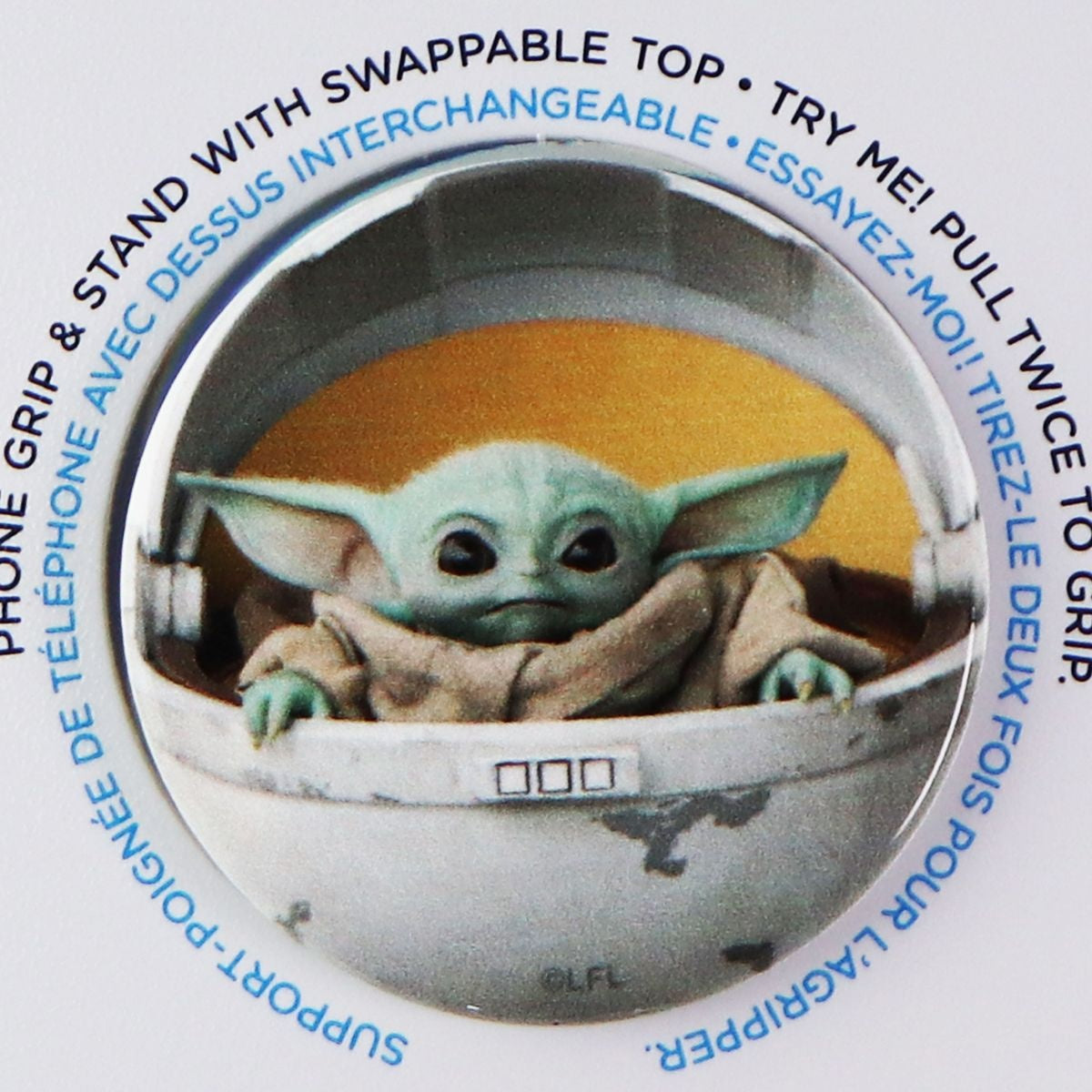 PopSockets PopGrip Swappable Grip - Star Wars - Baby Yoda / The Child Pod Cell Phone - Mounts & Holders PopSockets    - Simple Cell Bulk Wholesale Pricing - USA Seller