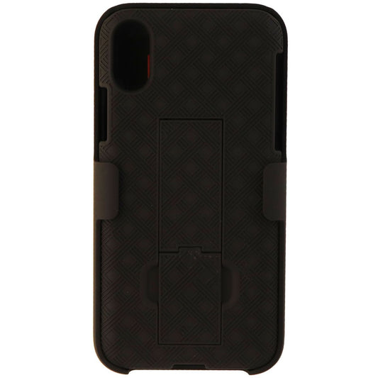 Verizon Shell and Holster with Kickstand for the Apple iPhone XS / X - Black Cell Phone - Cases, Covers & Skins Verizon - Simple Cell Bulk Wholesale Pricing - USA Seller