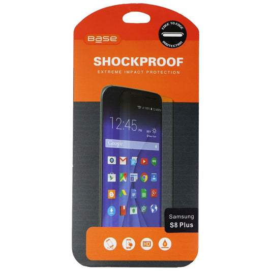 Base Edge to Edge Shockproof Screen Protector for Samsung Galaxy (S8+) - Clear Cell Phone - Screen Protectors Base - Simple Cell Bulk Wholesale Pricing - USA Seller