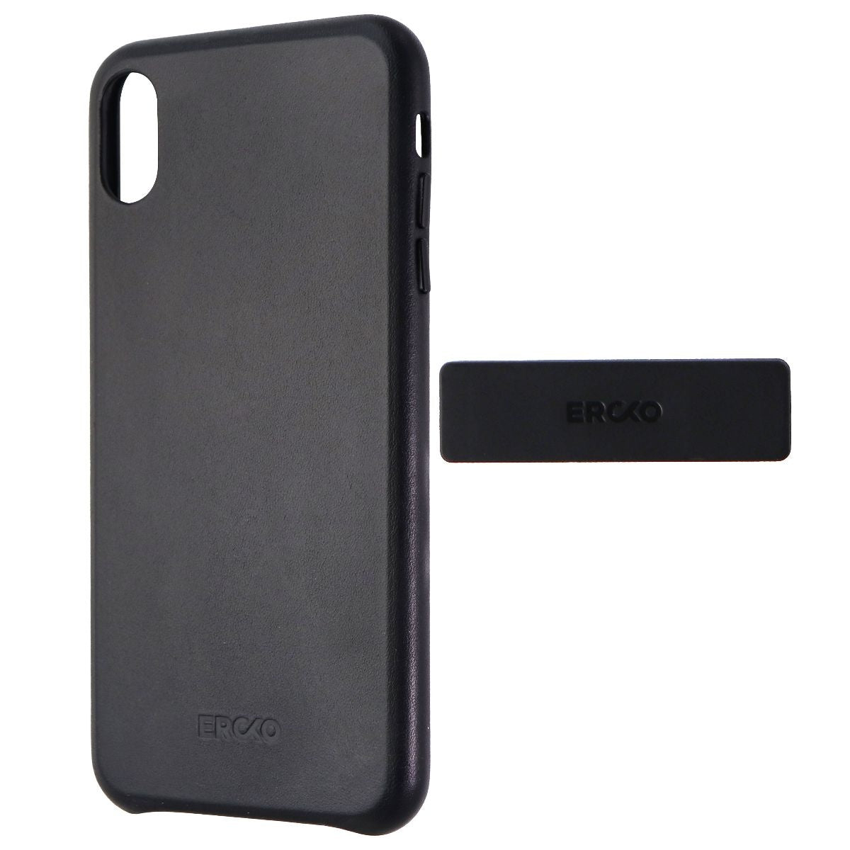 Ercko Leather Hard Case & Small Magnet Holder for iPhone Xs Max - Black Cell Phone - Cases, Covers & Skins Ercko - Simple Cell Bulk Wholesale Pricing - USA Seller