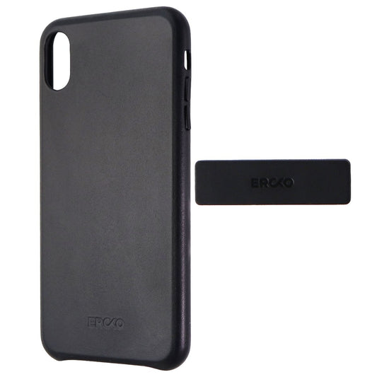 Ercko Leather Hard Case & Small Magnet Holder for iPhone Xs Max - Black Cell Phone - Cases, Covers & Skins Ercko - Simple Cell Bulk Wholesale Pricing - USA Seller