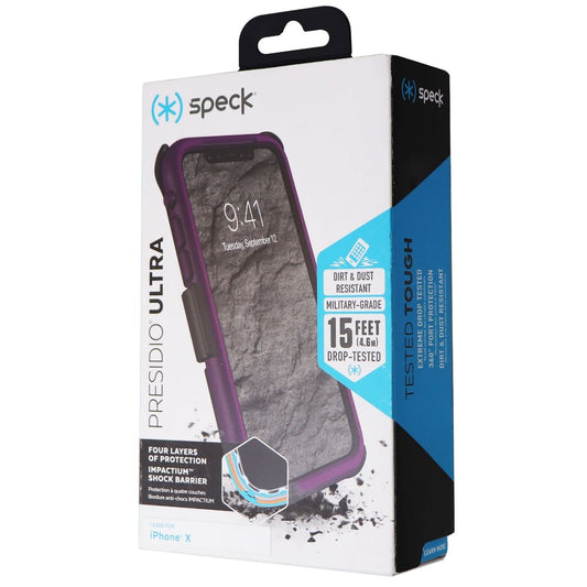 Speck Presidio Ultra Series Case and Holster for Apple iPhone XS/X - Purple/Pink Cell Phone - Cases, Covers & Skins Speck    - Simple Cell Bulk Wholesale Pricing - USA Seller