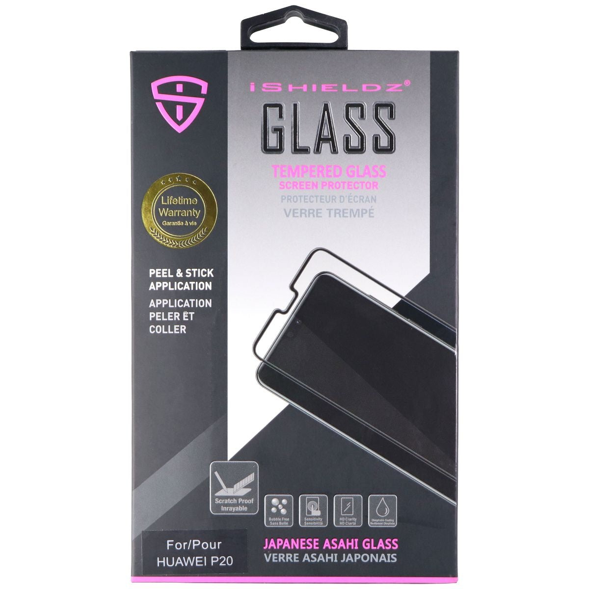 iShieldz Tempered Asahi Glass Screen Protector for Huawei P20 - Clear Cell Phone - Screen Protectors iShieldz - Simple Cell Bulk Wholesale Pricing - USA Seller