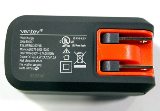 Ventev Wallport RQ1300 Qualcomm 3.0 Single USB Adapter - Gray/Orange