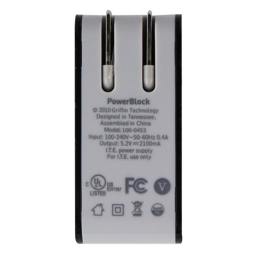Griffin PowerBlock 2.1A Wall Charger Single USB Adapter - Black (100-0453)
