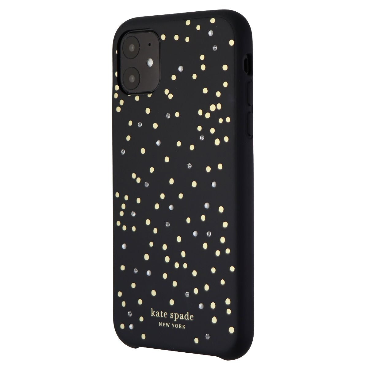 Kate Spade New York Soft Touch Case for Apple iPhone 11 - Black/Disco Dot Gems Cell Phone - Cases, Covers & Skins Kate Spade - Simple Cell Bulk Wholesale Pricing - USA Seller
