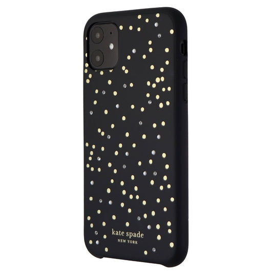 Kate Spade New York Soft Touch Case for Apple iPhone 11 - Black/Disco Dot Gems
