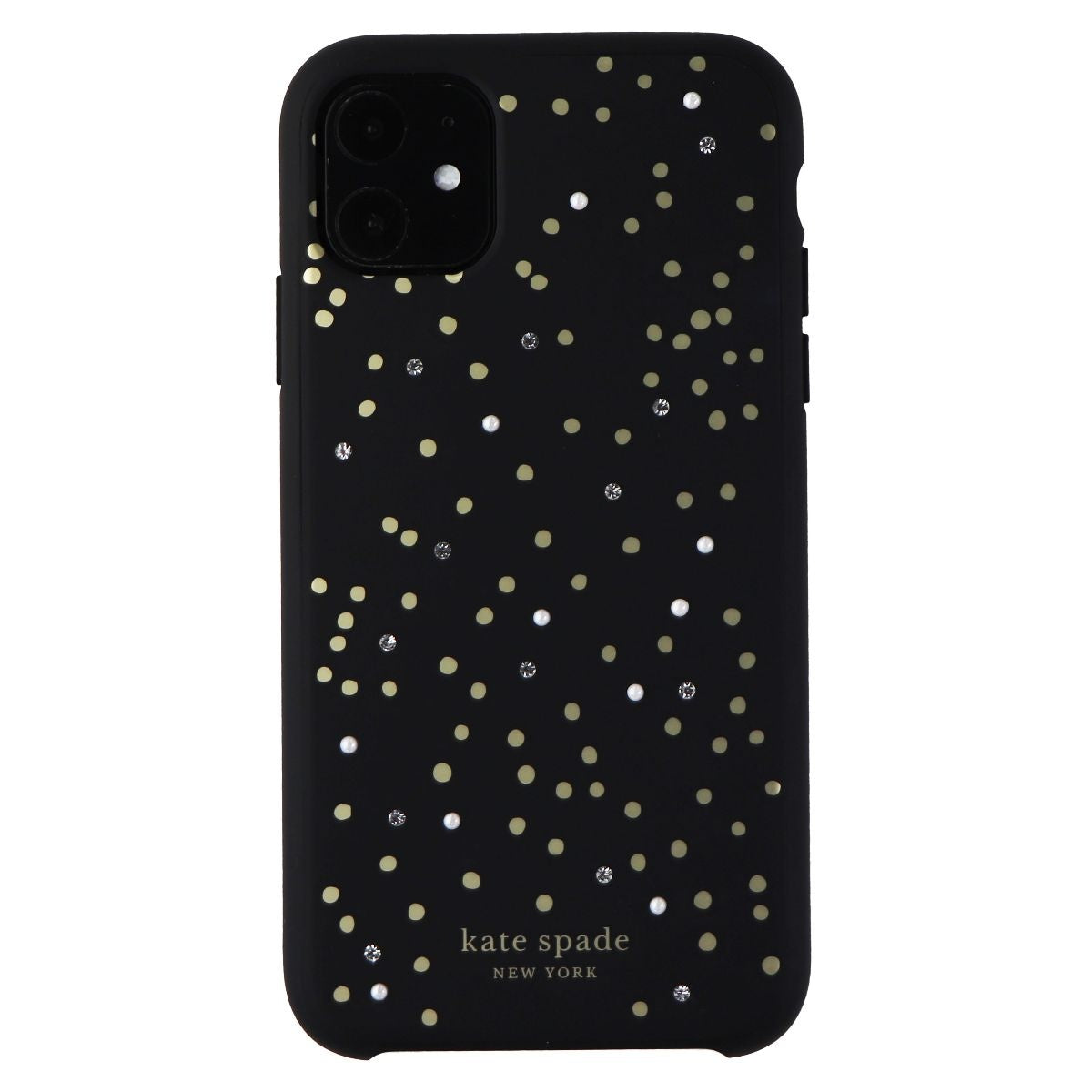 Kate Spade New York Soft Touch Case for Apple iPhone 11 - Black/Disco Dot Gems Cell Phone - Cases, Covers & Skins Kate Spade - Simple Cell Bulk Wholesale Pricing - USA Seller