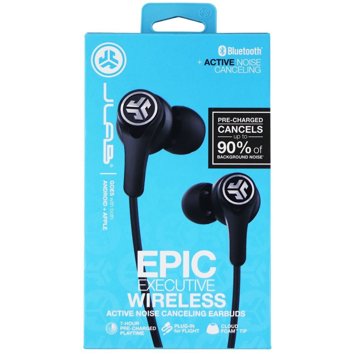 JLab Audio Epic Executive Wireless Active Noise Canceling Earbuds - Black Portable Audio - Headphones JLAB - Simple Cell Bulk Wholesale Pricing - USA Seller