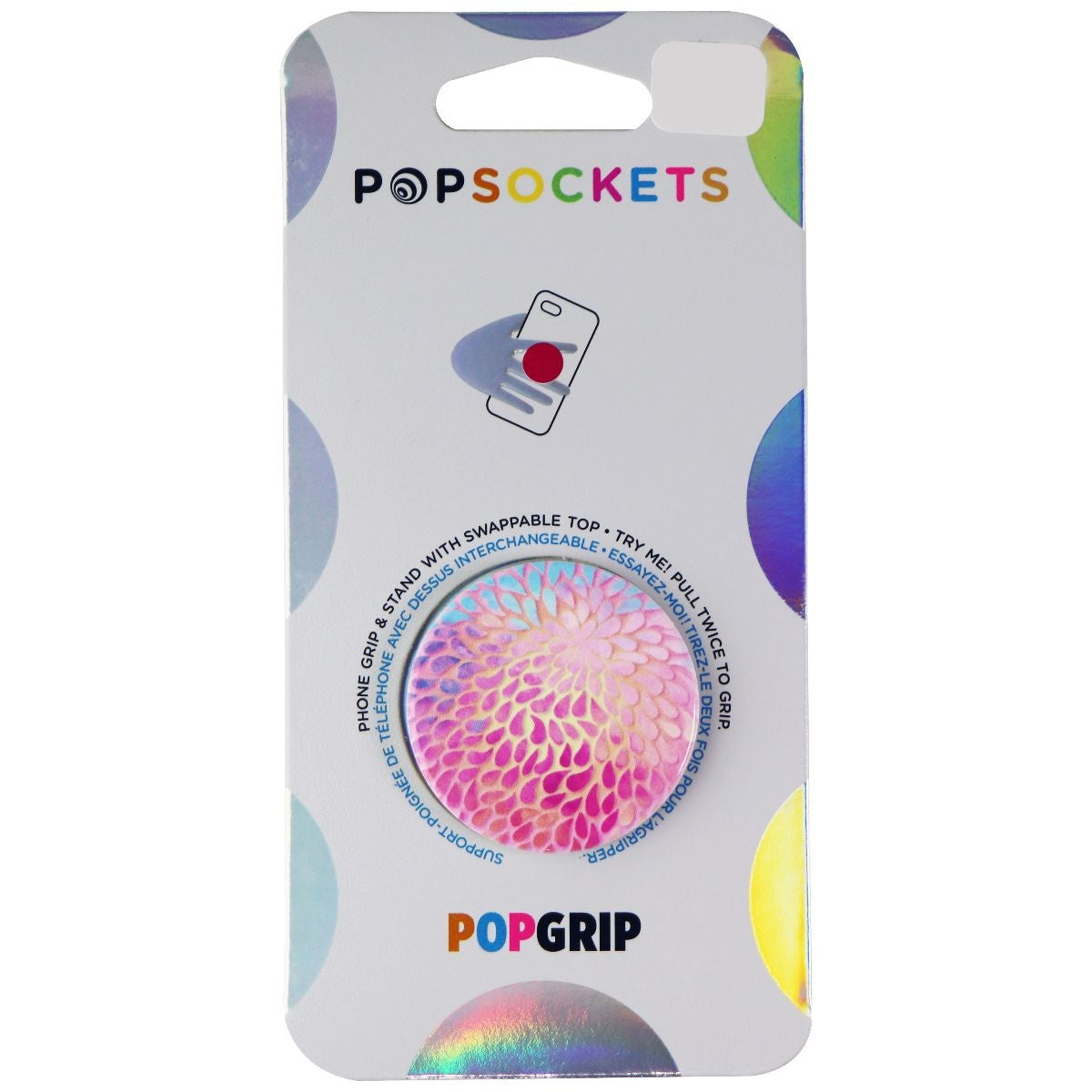PopSockets PopGrip with Swappable Top for Phones & Tablets - Petal Power Gloss Cell Phone - Mounts & Holders PopSockets - Simple Cell Bulk Wholesale Pricing - USA Seller