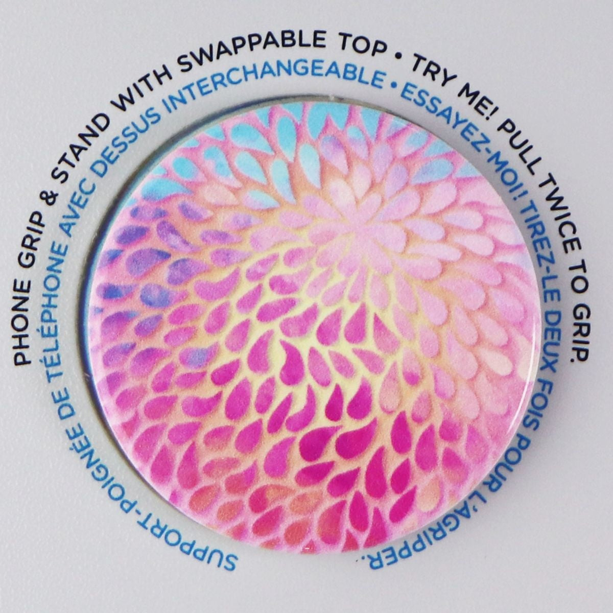 PopSockets PopGrip with Swappable Top for Phones & Tablets - Petal Power Gloss Cell Phone - Mounts & Holders PopSockets - Simple Cell Bulk Wholesale Pricing - USA Seller