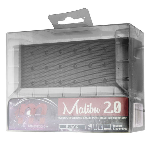 Malektronic Malibu 2.0 Wireless Bluetooth Stereo Speaker - Black Cell Phone - Audio Docks & Speakers Malektronic - Simple Cell Bulk Wholesale Pricing - USA Seller