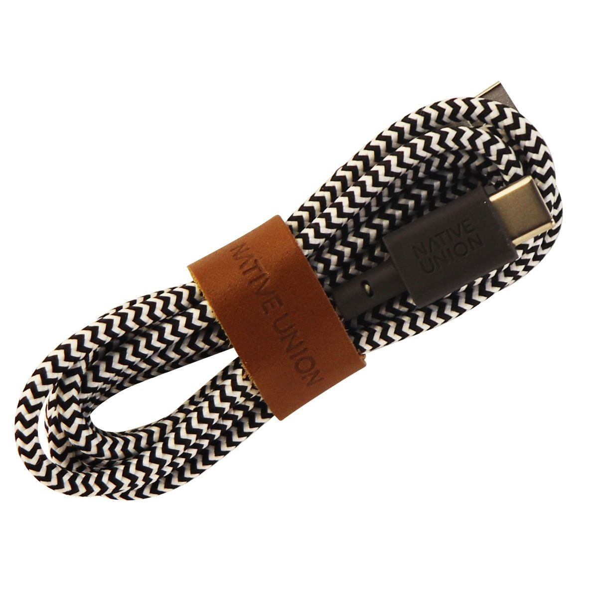 Native Union (BELT-AC-ZEB) 4Ft USB Braided Cable for USB-C Devices - Black/White Cell Phone - Cables & Adapters Native Union - Simple Cell Bulk Wholesale Pricing - USA Seller