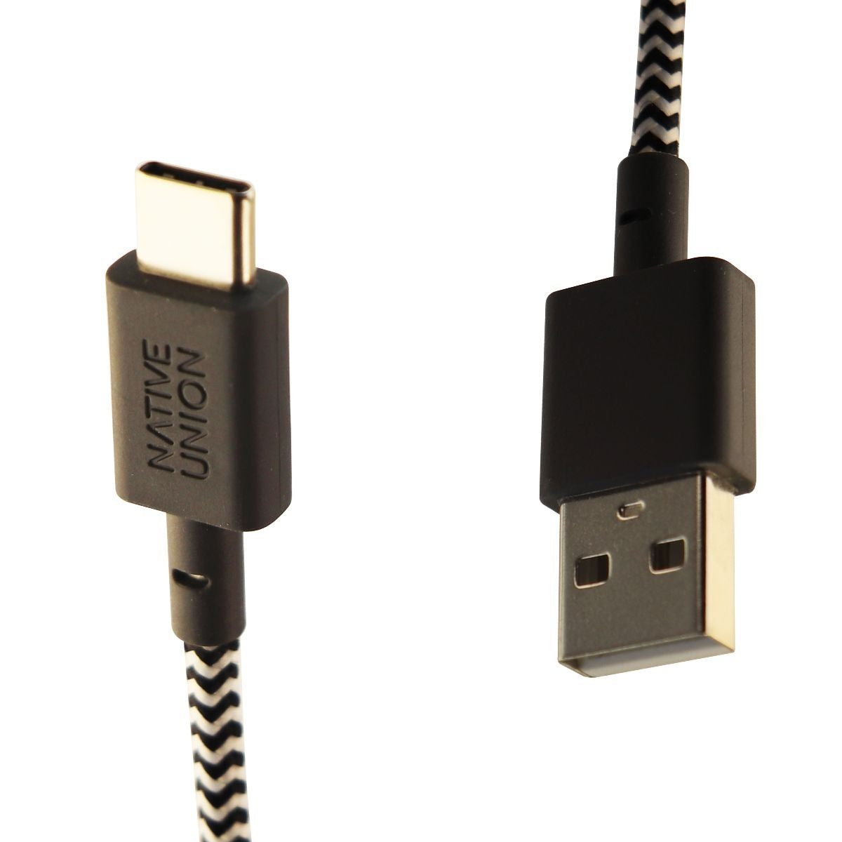 Native Union (BELT-AC-ZEB) 4Ft USB Braided Cable for USB-C Devices - Black/White Cell Phone - Cables & Adapters Native Union - Simple Cell Bulk Wholesale Pricing - USA Seller