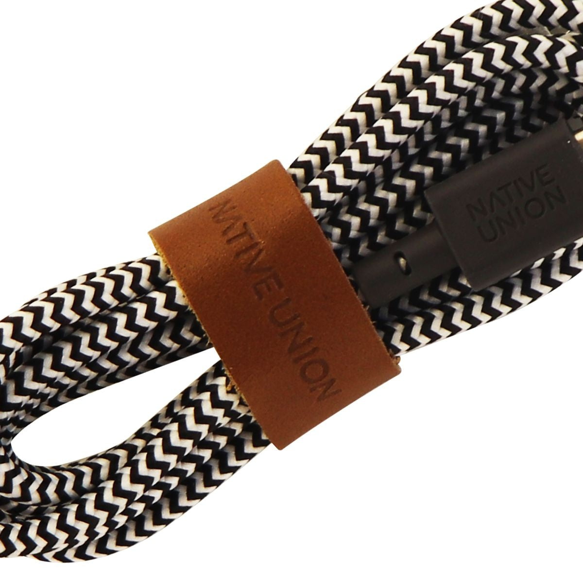 Native Union (BELT-AC-ZEB) 4Ft USB Braided Cable for USB-C Devices - Black/White Cell Phone - Cables & Adapters Native Union - Simple Cell Bulk Wholesale Pricing - USA Seller