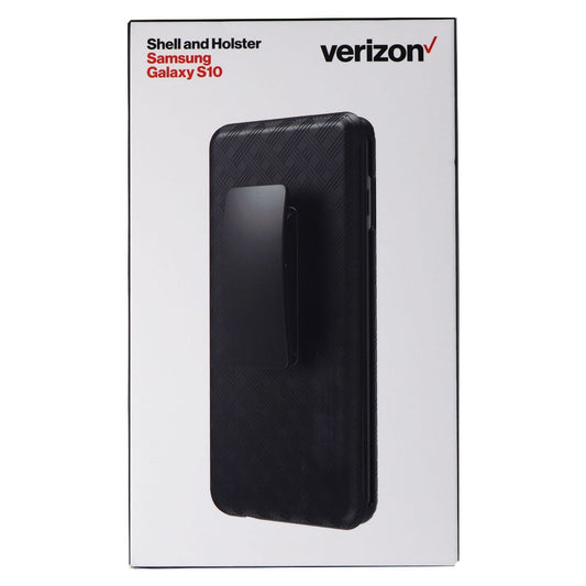 Verizon Shell Case and Holster for Samsung Galaxy S10 Smartphones - Black Cell Phone - Cases, Covers & Skins Verizon    - Simple Cell Bulk Wholesale Pricing - USA Seller