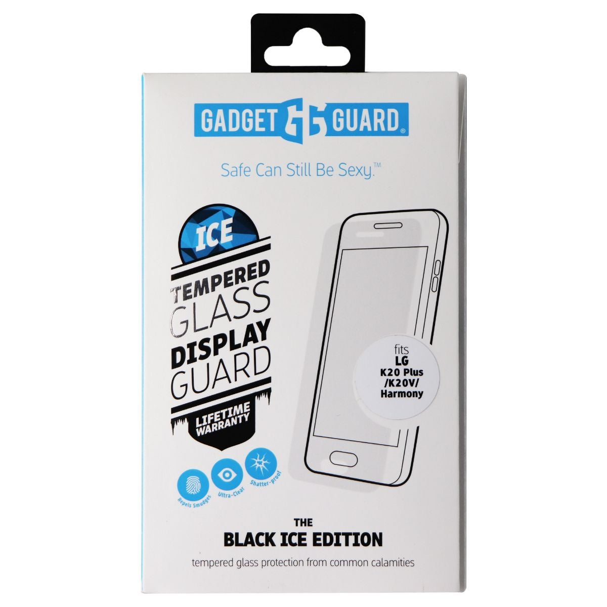 Gadget Guard Black Ice Edition Tempered Glass for LG K20 Plus / K20 V - Clear Cell Phone - Screen Protectors Gadget Guard    - Simple Cell Bulk Wholesale Pricing - USA Seller