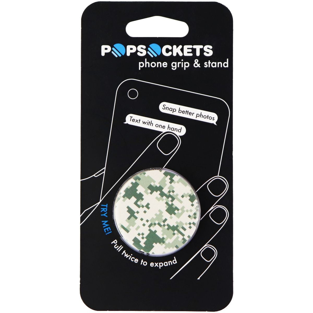 PopSockets Collapsible Grip & Stand for Phones and Tablets - Digital Camo Cell Phone - Mounts & Holders PopSockets - Simple Cell Bulk Wholesale Pricing - USA Seller