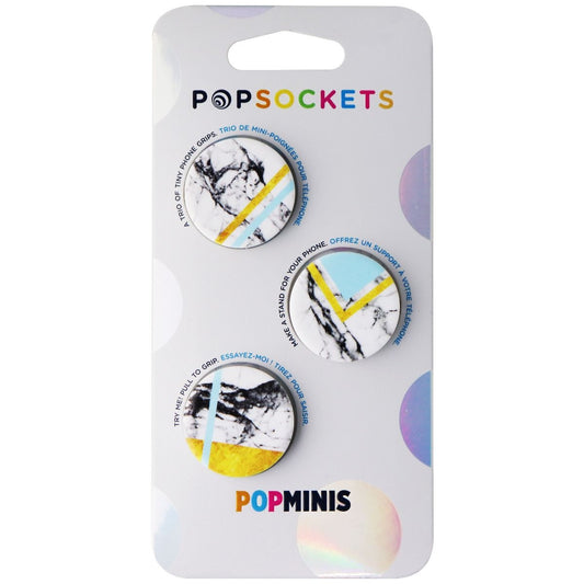 PopSockets PopMinis Grip Holder for Phones and Tablets - Marble Glam (Pack of 3) Cell Phone - Mounts & Holders PopSockets    - Simple Cell Bulk Wholesale Pricing - USA Seller