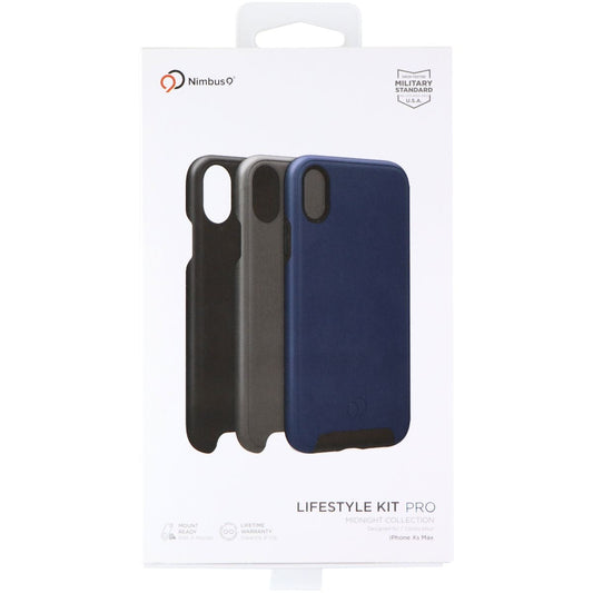 Nimbus9 LifeStyle Kit Pro Case for iPhone Xs Max - Midnight Black/Gray/Blue Cell Phone - Cases, Covers & Skins Nimbus9    - Simple Cell Bulk Wholesale Pricing - USA Seller