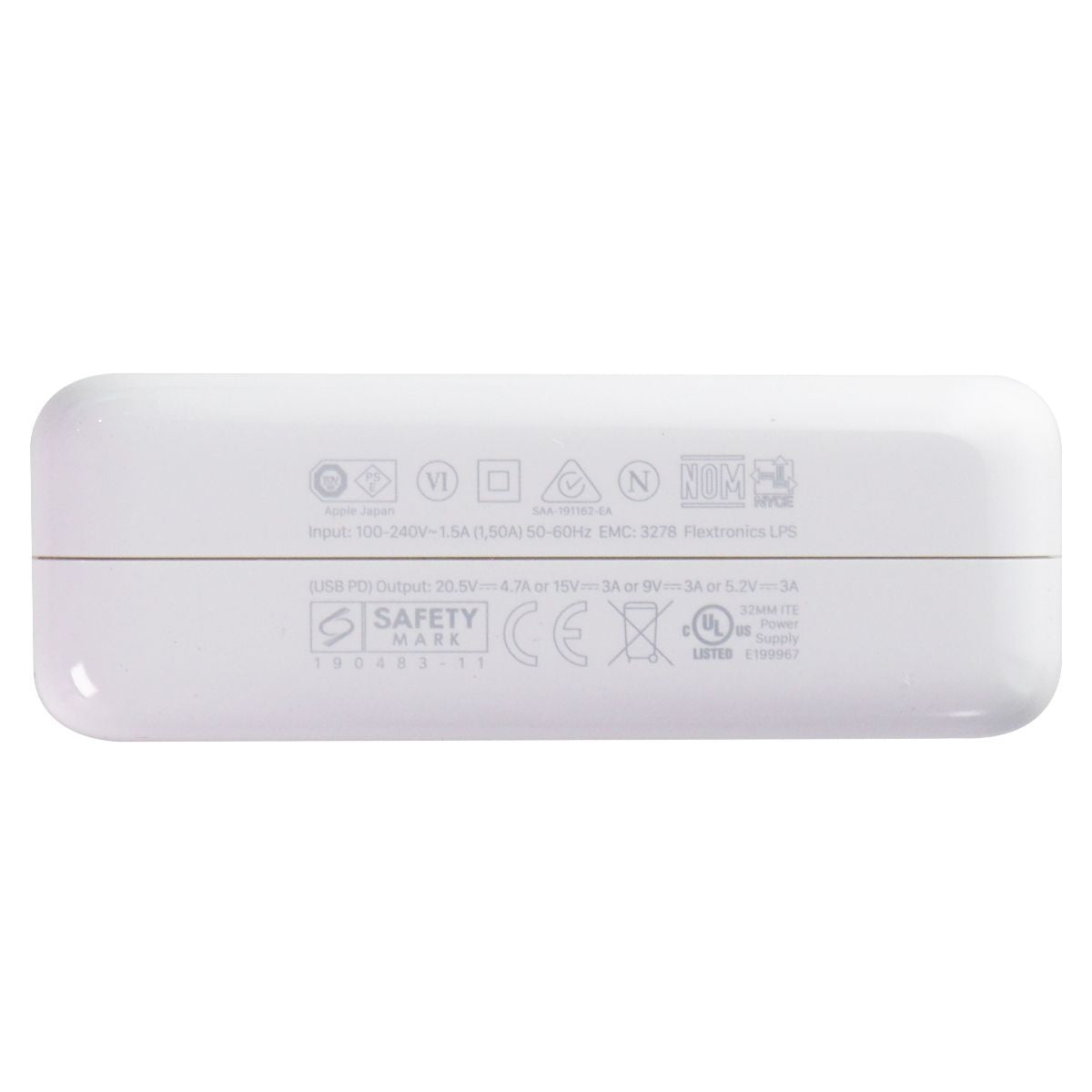 Apple - 96W USB-C Power Adapter - White (MX0J2AM/A / A2166) Cell Phone - Chargers & Cradles Apple - Simple Cell Bulk Wholesale Pricing - USA Seller