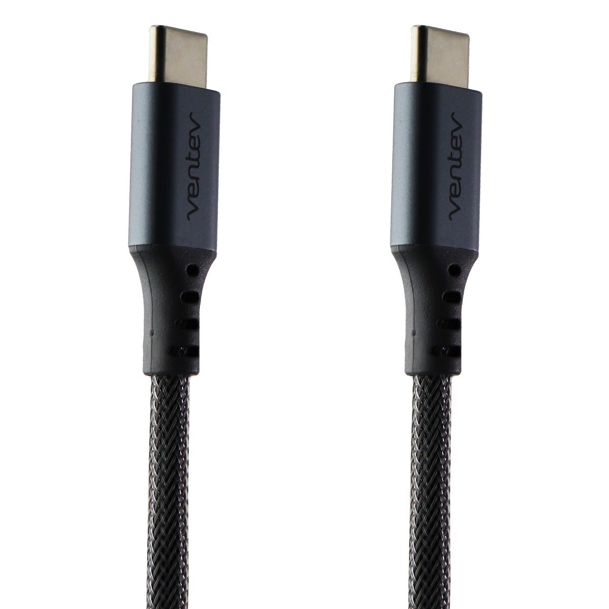 Ventev 4-Foot Chargesync Alloy (USB-C) to (USB-C) Cable - Steel Gray Cell Phone - Cables & Adapters Ventev - Simple Cell Bulk Wholesale Pricing - USA Seller