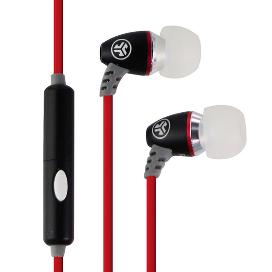 JLab Metal Rugged Earbuds with Universal Mic and Track Control - Red / Black Parts & Accessories - Headsets & Earpieces JLAB - Simple Cell Bulk Wholesale Pricing - USA Seller