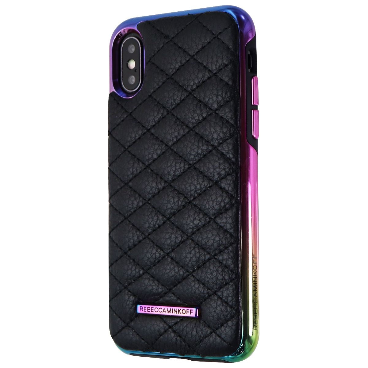 Rebecca Minkoff Quilted Oil Slick Case for Apple iPhone Xs / iPhone X - Black Cell Phone - Cases, Covers & Skins Rebecca Minkoff    - Simple Cell Bulk Wholesale Pricing - USA Seller