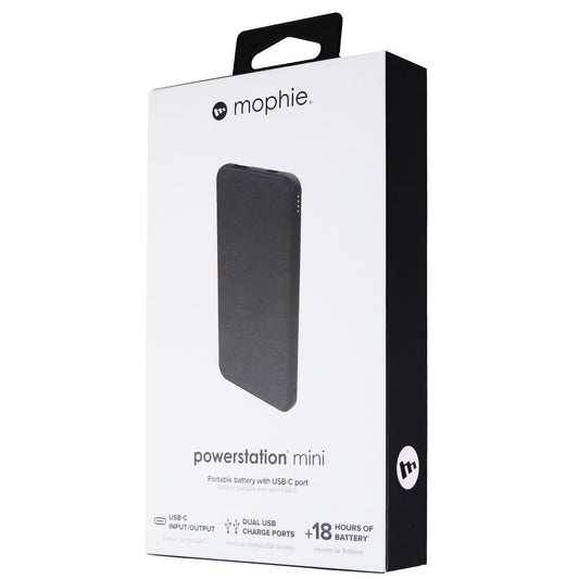 Mophie Powerstation Mini 5,000 mAh Battery with USB-C and USB-A Ports - Black Cell Phone - Chargers & Cradles Mophie    - Simple Cell Bulk Wholesale Pricing - USA Seller